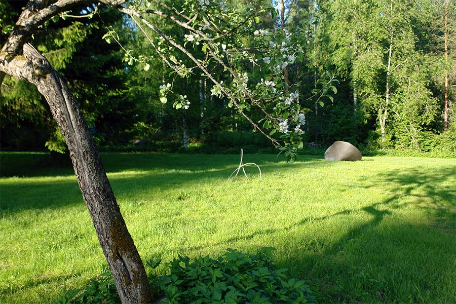 An aerial photo of the sculpture park.