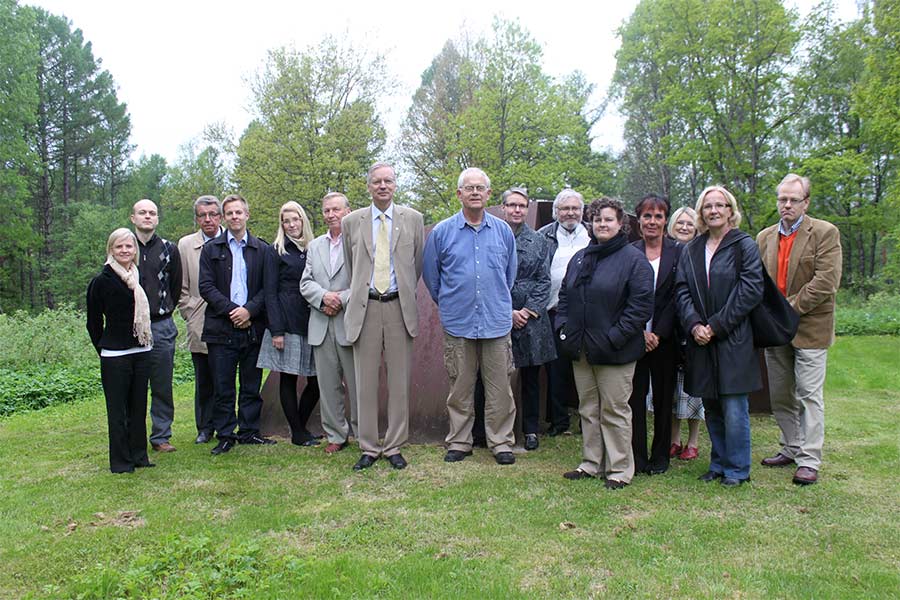 Visitors of the sculpture park.